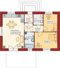 Parter projektu - Domek Miodowy - silikatowa - kopertowy (003 ET)