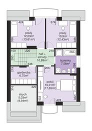 Poddasze projektu - Dom przy Amarantowej 2