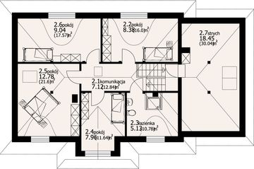Poddasze projektu - Chmielniki m1