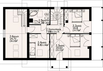 Poddasze projektu - Milicz 54 dw