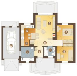 Parter projektu - Promyk II z garażem 1-st. [A]