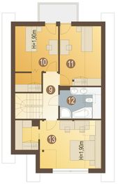 Poddasze projektu - Tosia trend z garażem 1-st. [A]