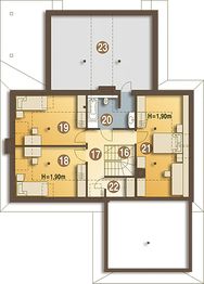 Poddasze projektu - Sylwia z garażem 2-st. [A]