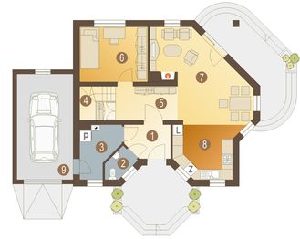 Parter projektu - Szpak z garażem 1-st. [A]