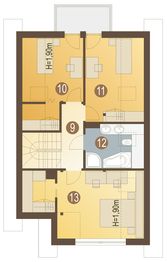 Poddasze projektu - Tosia z garażem 1-st. [A]
