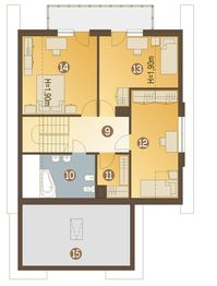 Poddasze projektu - Wilga z garażem 1-st. [A]