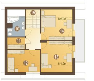 Poddasze projektu - Ewa bez garażu [B]