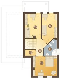 Poddasze projektu - Jaś II z garażem 1-st. [A]