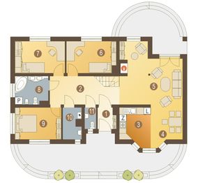 Parter projektu - Mewa II bez garażu [B]