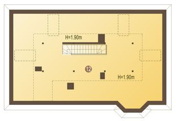 Poddasze projektu - Mewa II bez garażu [B]