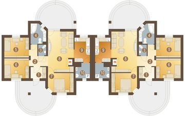 Parter projektu - Kuropatwa bez garażu bliźniak [B-BL1]