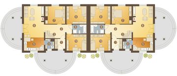 Parter projektu - Czajka bez garażu bliźniak [B-BL]