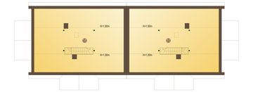 Poddasze projektu - Czajka bez garażu bliźniak [B-BL]