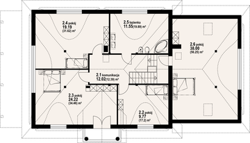 Poddasze projektu - Chmielniki dw 55