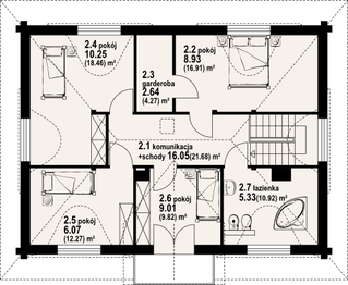 Poddasze projektu - Chmielniki małe dw 19