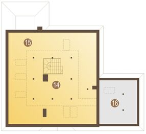 Poddasze projektu - Dorotka II z garażem 1-st. [A]