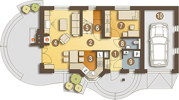 Parter projektu - Agatka z garażem 1-st. [A]