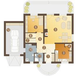 Parter projektu - Tereska II z garażem 1-st. [A]