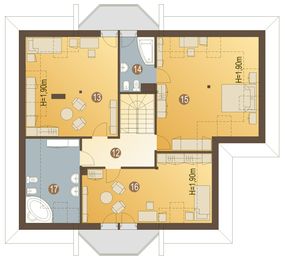 Poddasze projektu - Dzierlatka IV bez garażu [B]