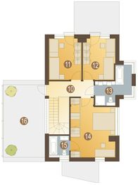 Piętro 1 projektu - Grafit z garażem 1-st. [A]