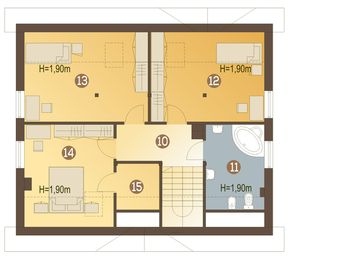 Poddasze projektu - Lidka II bez garażu [B]