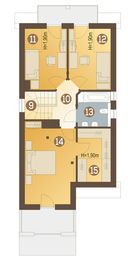 Poddasze projektu - Magda z garażem 1-st. [A]