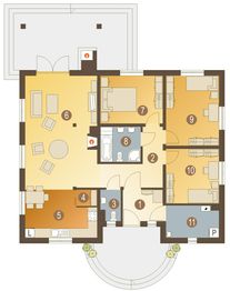 Parter projektu - Tomaszek II bez garażu [B]