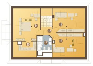 Poddasze projektu - Amelia II bez garażu [B]