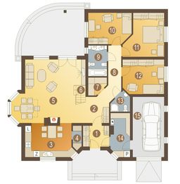 Parter projektu - Darek z garażem 1-st. [A]