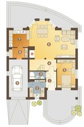 Parter projektu - Dzierlatka z garażem 1-st. [A]