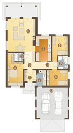 Parter projektu - Gacek z garażem 2-st. [A]