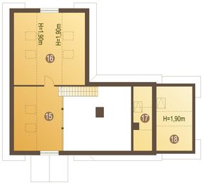 Poddasze projektu - Hania z garażem 1-st. [A]