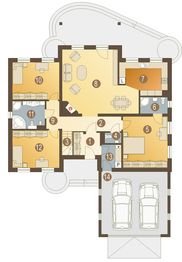 Parter projektu - Jagoda z garażem 2-st. [A]