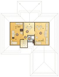 Poddasze projektu - Jagoda z garażem 2-st. [A]