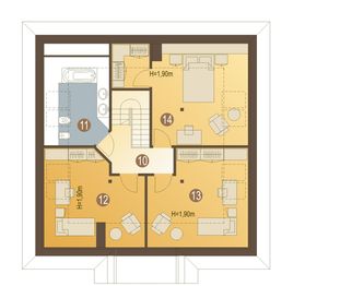 Poddasze projektu - Kacper bez garażu [B]