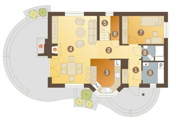 Parter projektu - Agatka II bez garażu [B]