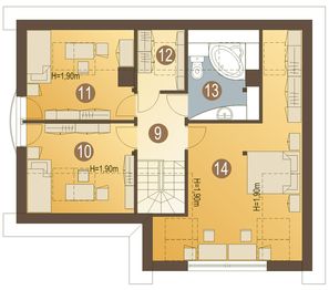 Poddasze projektu - Drozd II bez garażu [B]