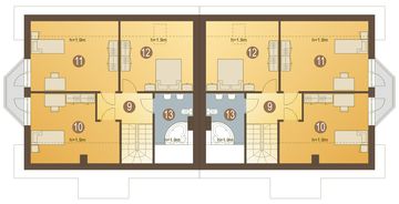 Poddasze projektu - Czapla bez wiaty bliźniak [B-BL]