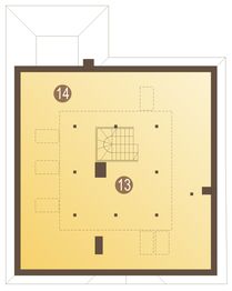 Poddasze projektu - Dorotka II bez garażu [B]
