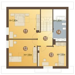 Poddasze projektu - Danusia bez garażu [B]