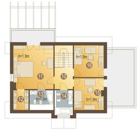 Poddasze projektu - Zuzia z garażem 1-st. [A]