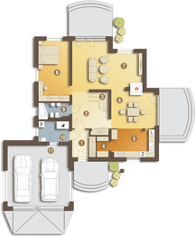 Parter projektu - Kastor II z garażem 2-st. [A1]