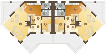 Parter projektu - Pliszka bez garażu bliźniak [B-BL]