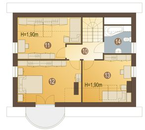 Poddasze projektu - Sikorka bez garażu [B]