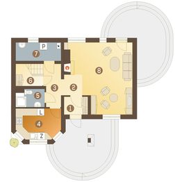 Parter projektu - Sójka III bez garażu [B]