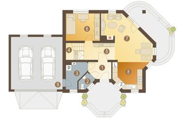 Parter projektu - Szpak z garażem 2-st. [A1]