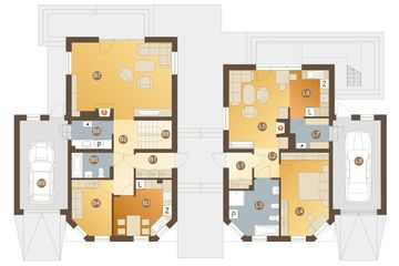 Parter projektu - Bolek i Lolek z garażem 1-st. [A]
