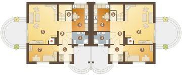 Parter projektu - Wilga bez garażu bliźniak [B-BL]