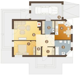Parter projektu - Lolek II z garażem 1-st. [A]