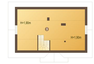 Poddasze projektu - Lolek II bez garażu [B]